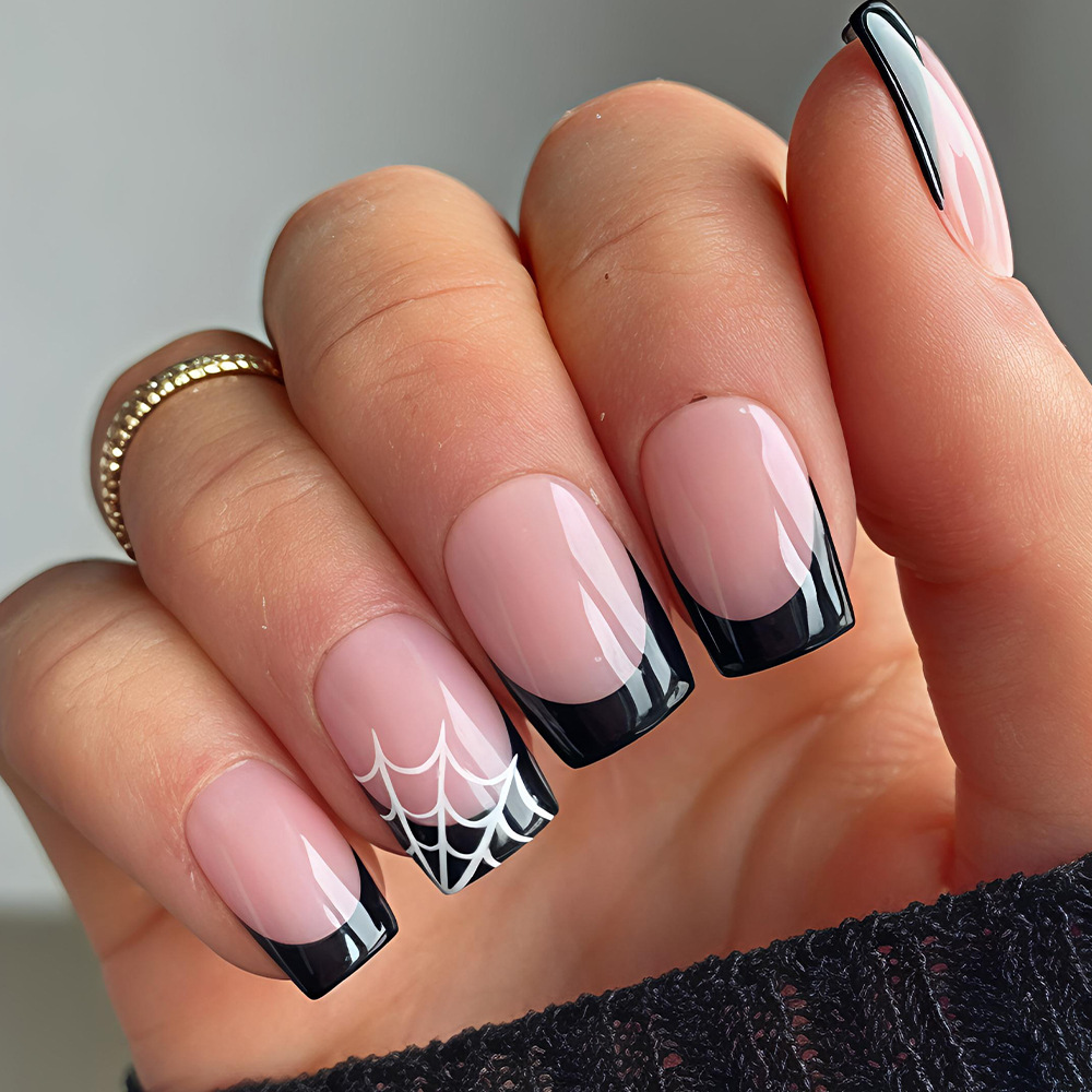 Nail Art Fake - 24 قطعة من أظافر الهالوين الاصطناعية