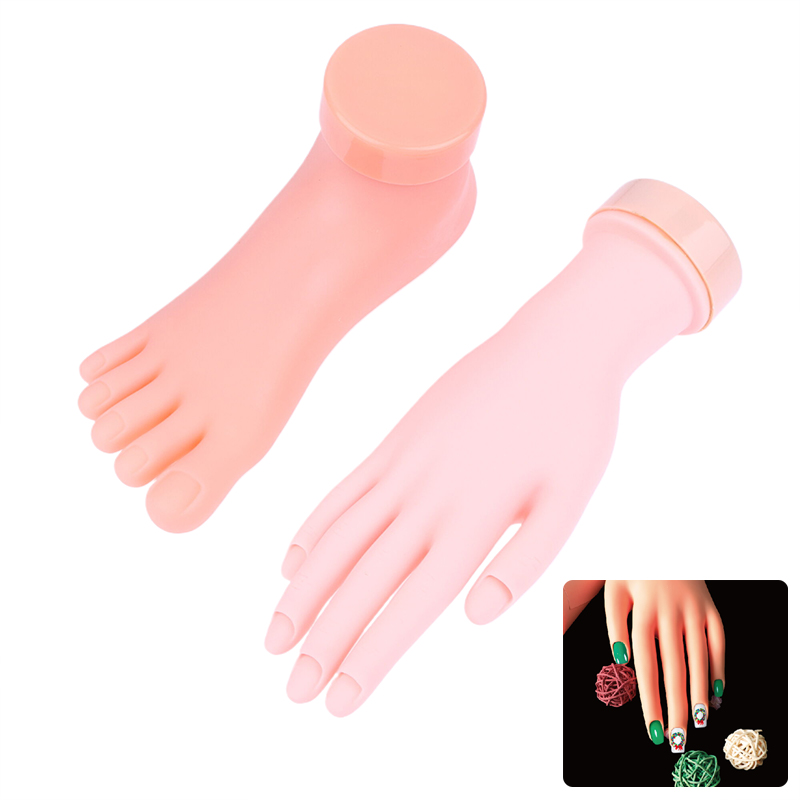 Nail Art Fake - يد سيليكون وهمية للتدريب على فن