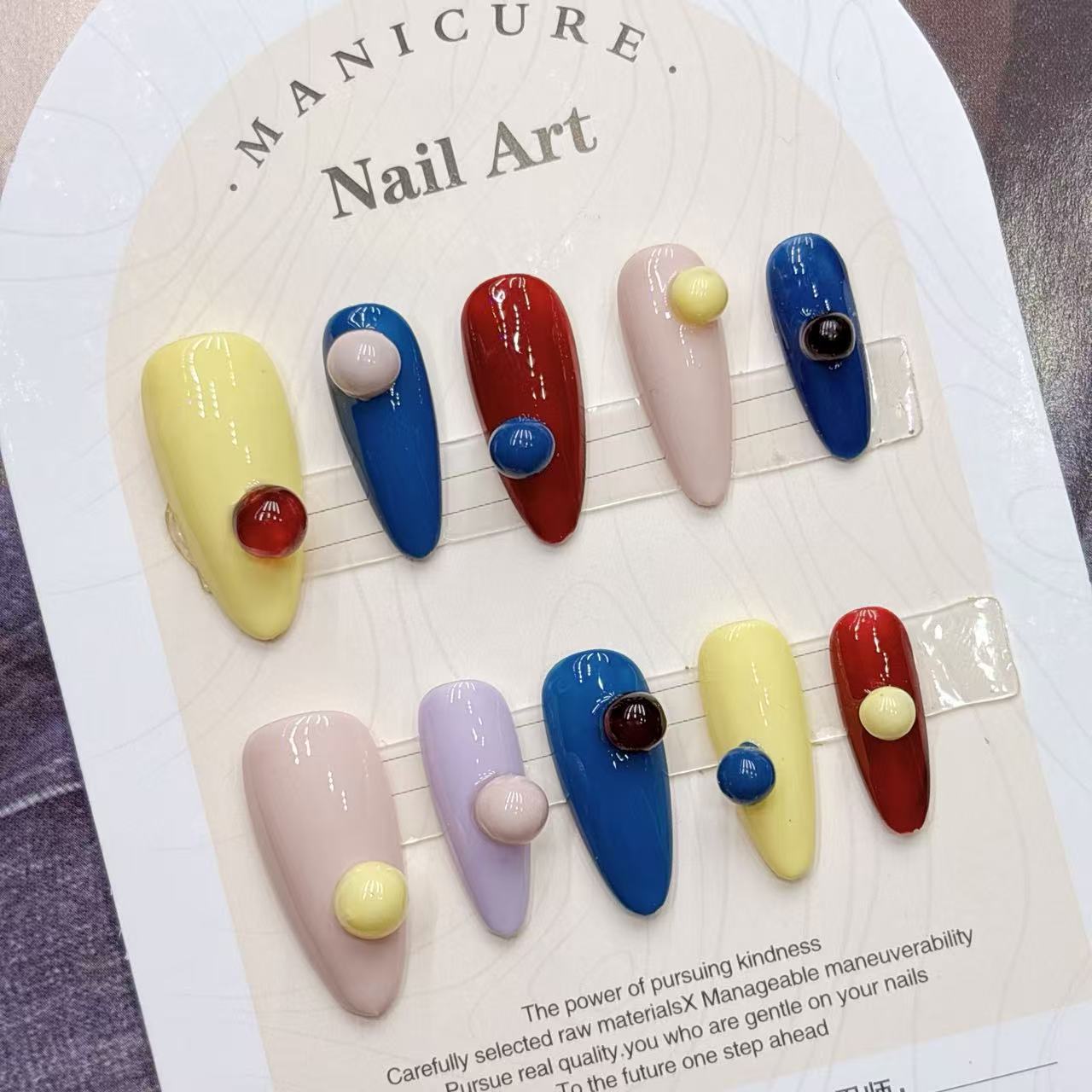 Nail Art Fake - ملون ملون بارد وأنيق قسط الراقية