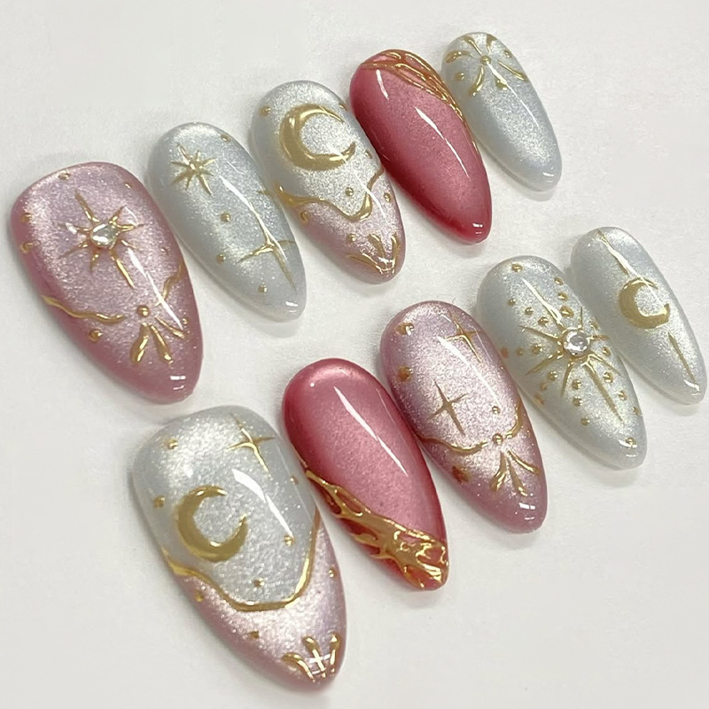 24 قطعة من أظافر صناعية لاصقة  - مراجعة Nail Art Y2K وسعره