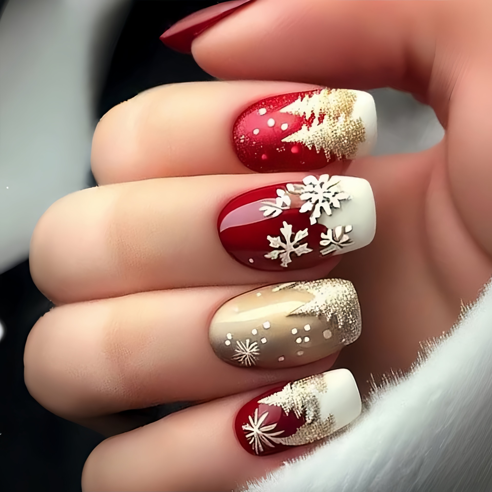 أظافر صناعية متوسطة الحجم لحفل - مراجعة Nail Art Fake وسعره