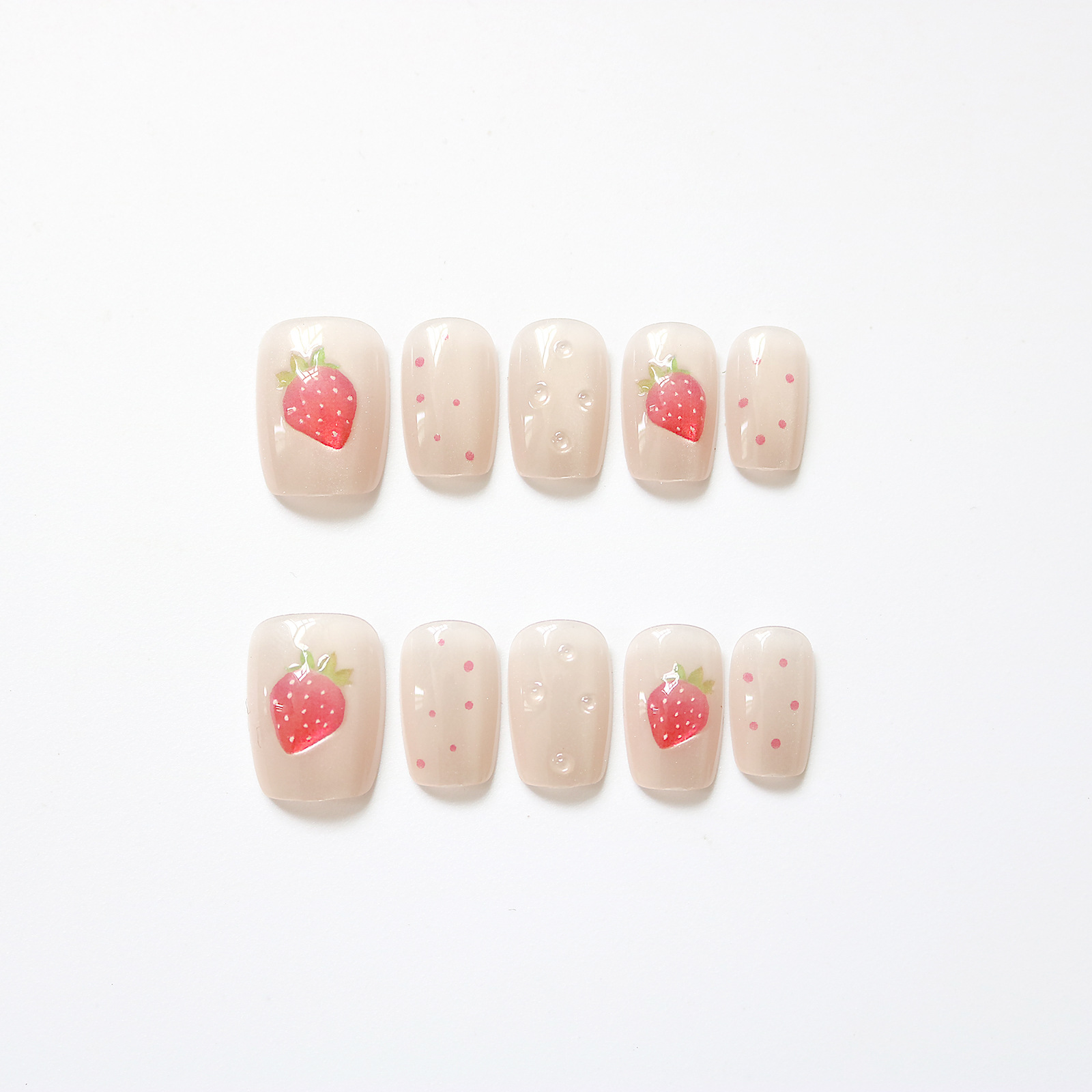 10 قطعة قصيرة مربع القط العين  - مراجعة Nail Art Fake وسعره