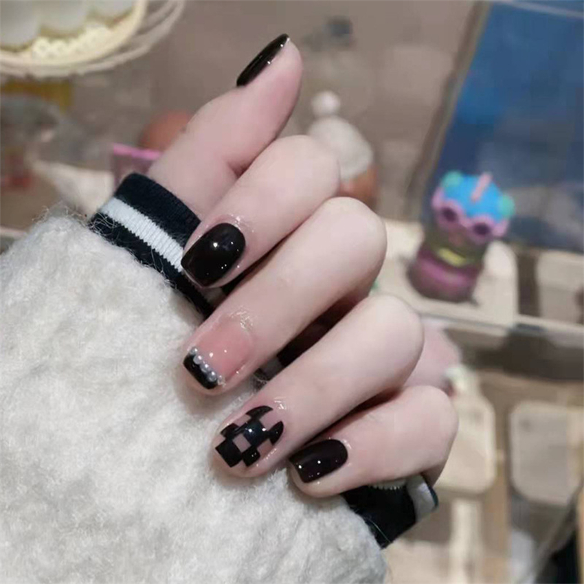 24 قطعة قصيرة الاكريليك الذهبي - مراجعة Nail Art Fake وسعره
