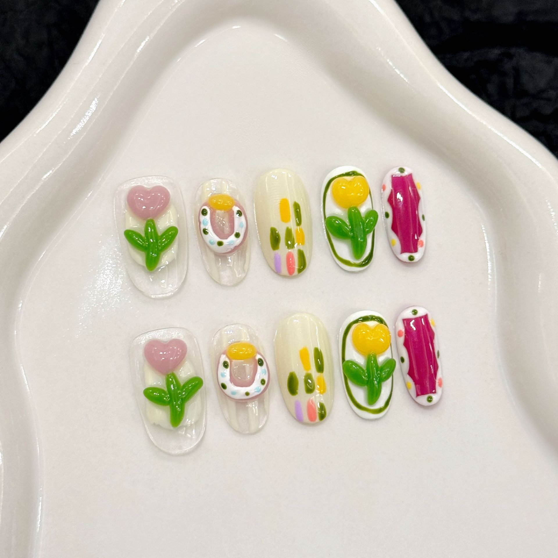 10 قطعة الصحافة اليدوية على ال - مراجعة Nail Art Fake وسعره
