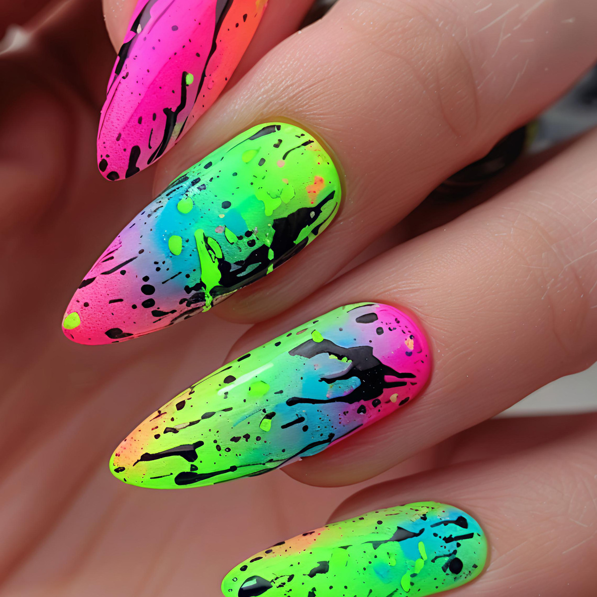 24 قطعة/مجموعة أظافر صناعية قص - مراجعة Nail Art Y2K وسعره