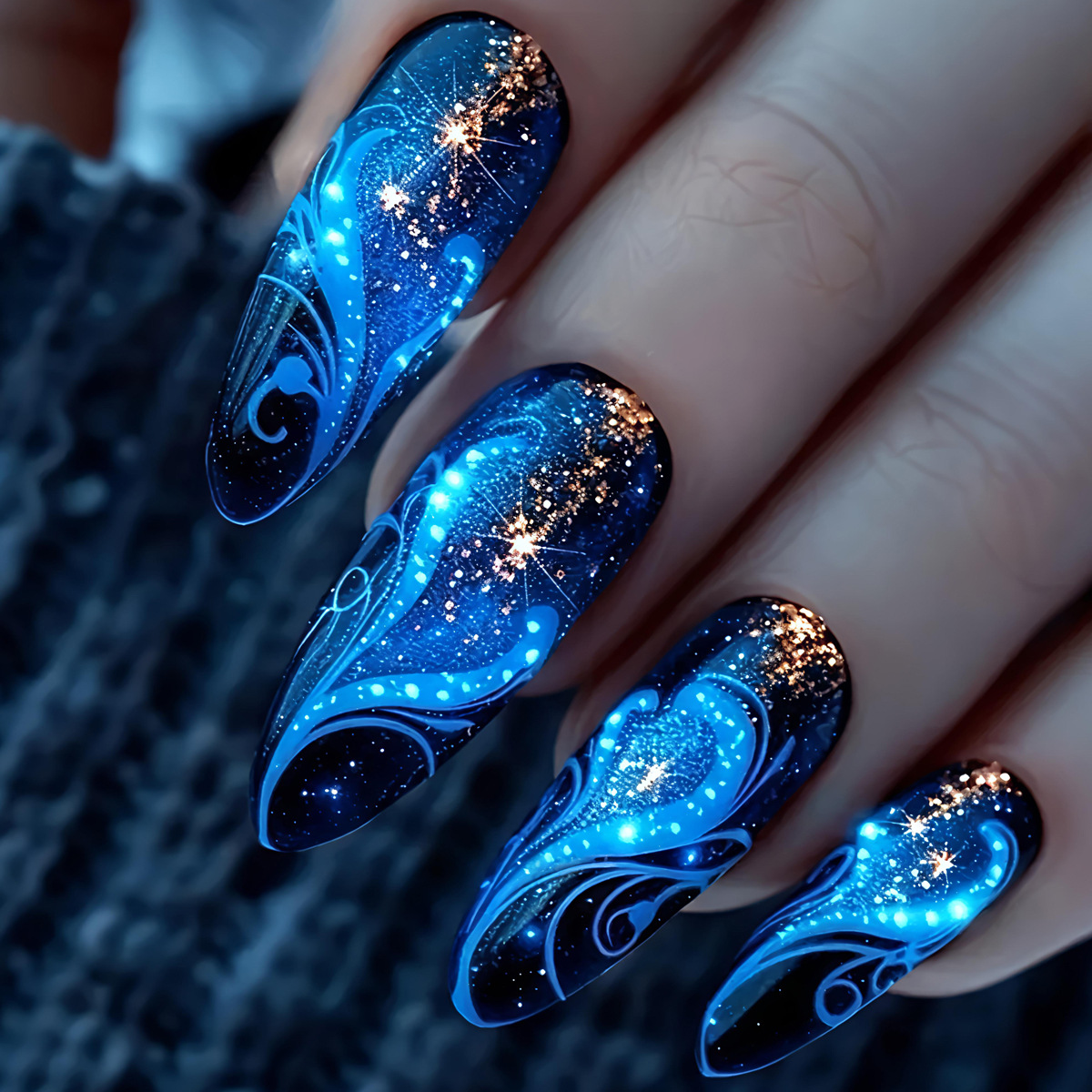 24 قطعة/مجموعة أظافر صناعية قص - مراجعة Nail Art Y2K وسعره