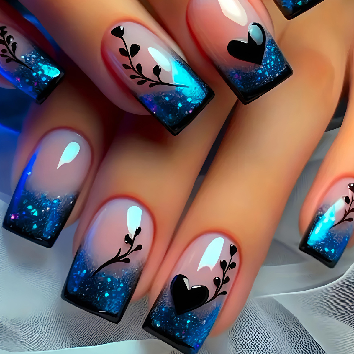 24 قطعة/مجموعة أظافر صناعية قص - مراجعة Nail Art Y2K وسعره
