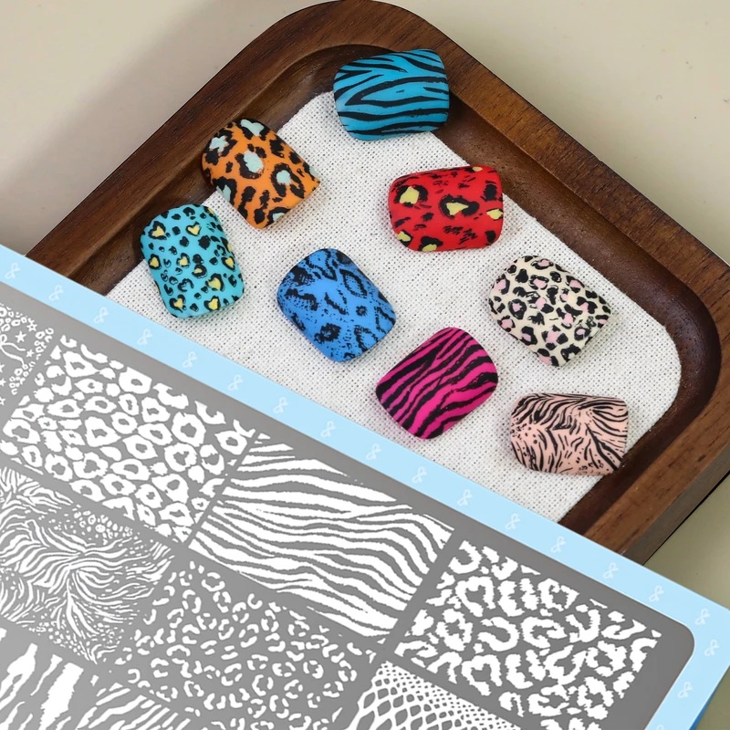 لوحة طباعة أظافر بنقشة جلد الن - مراجعة Nail Art Leopard وسعره