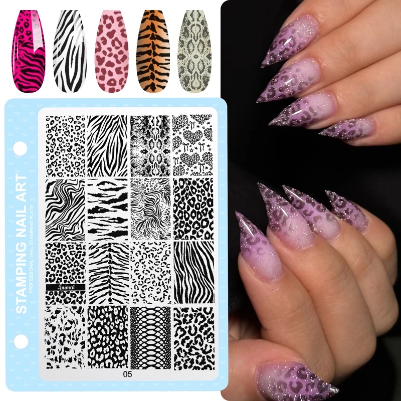 لوحة طباعة أظافر بنقشة جلد الن - مراجعة Nail Art Leopard وسعره