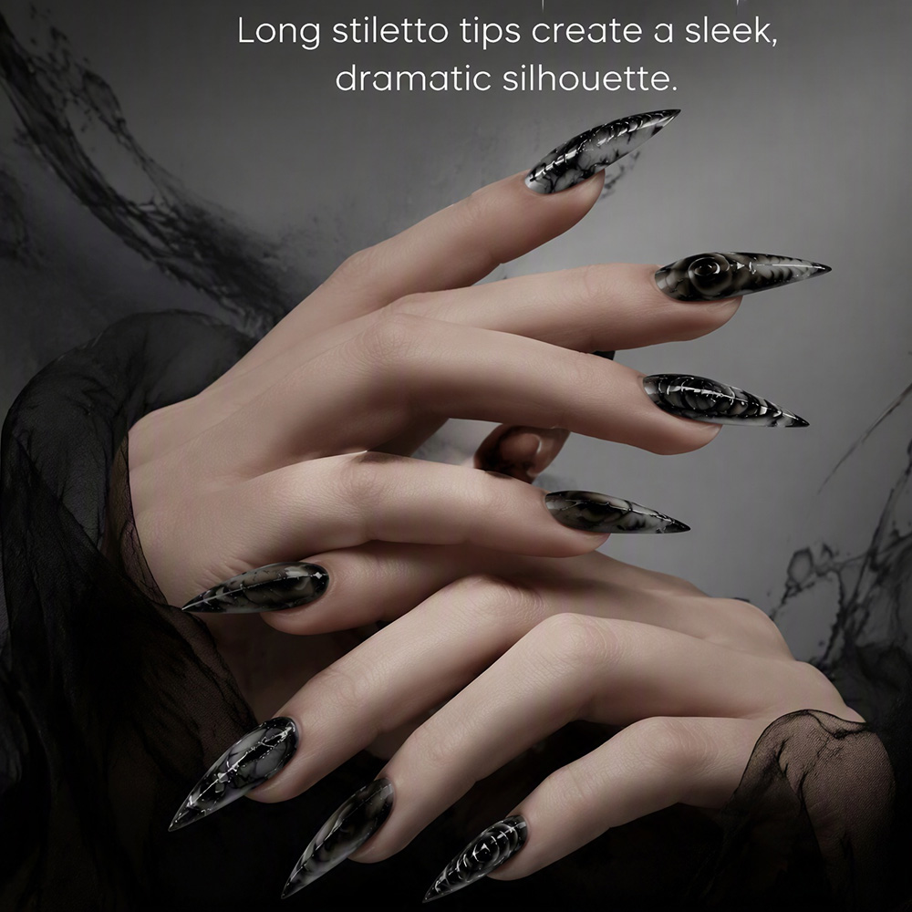 أظافر اصطناعية لامعة بتصميم قو - مراجعة Nail Art Fake وسعره