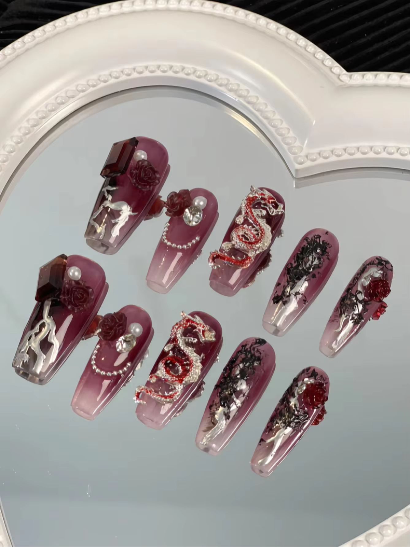 مجموعة أظافر اصطناعية من 10 قط - مراجعة Nail Art Fake وسعره
