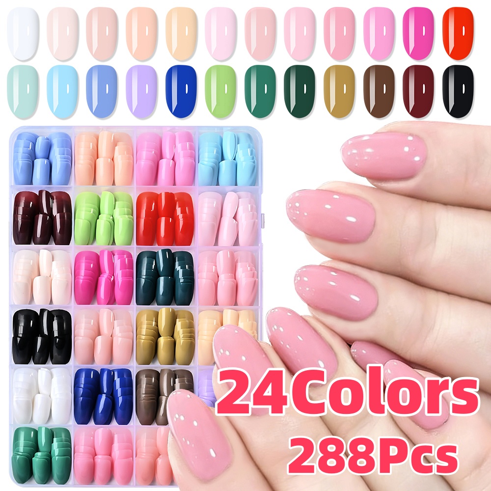 24 لونًا (288 قطعة) أظافر صناع - مراجعة Nail Art Y2K وسعره