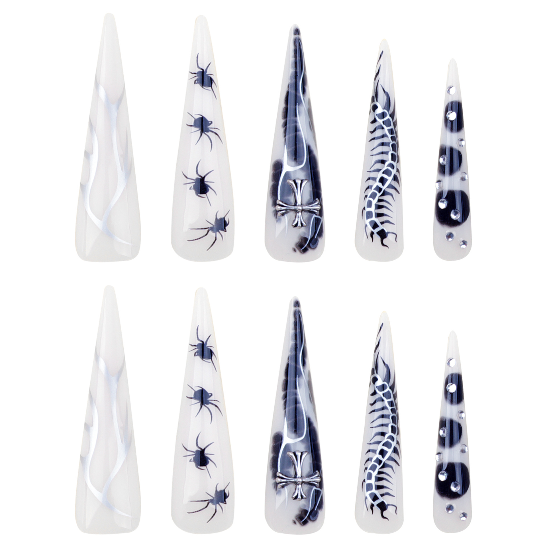 24 قطعة فتاة حار اضغط على الأظ - مراجعة Nail Art Y2K وسعره